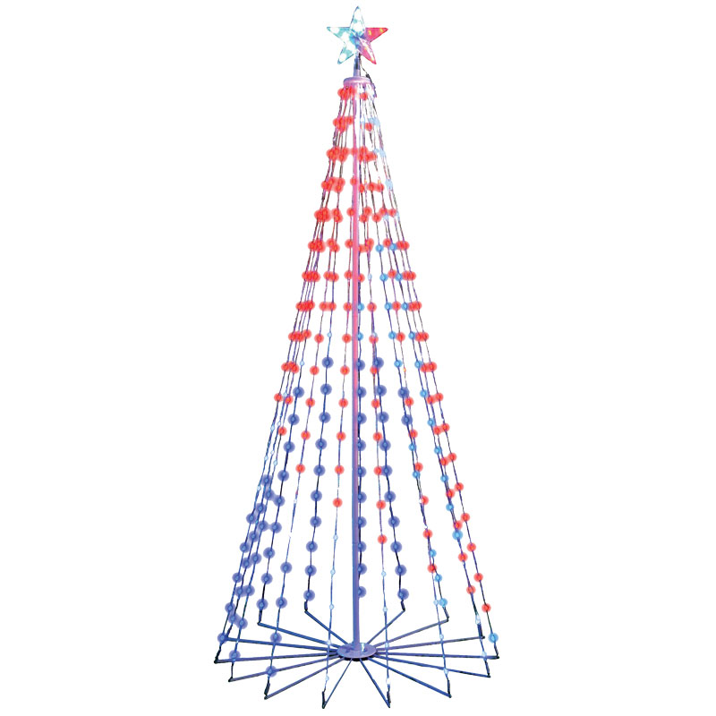 6' Celebrations LED Multi Straight Frame Dancing Tree