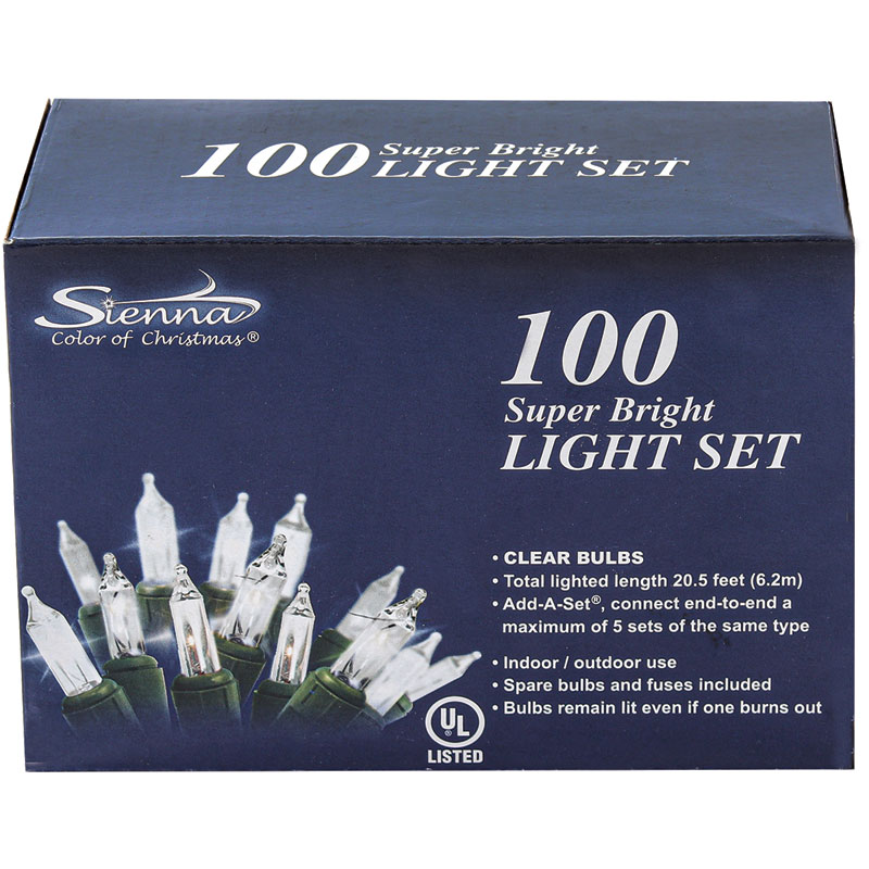 100 Ct. Super Bright Clear Mini Light Sets
