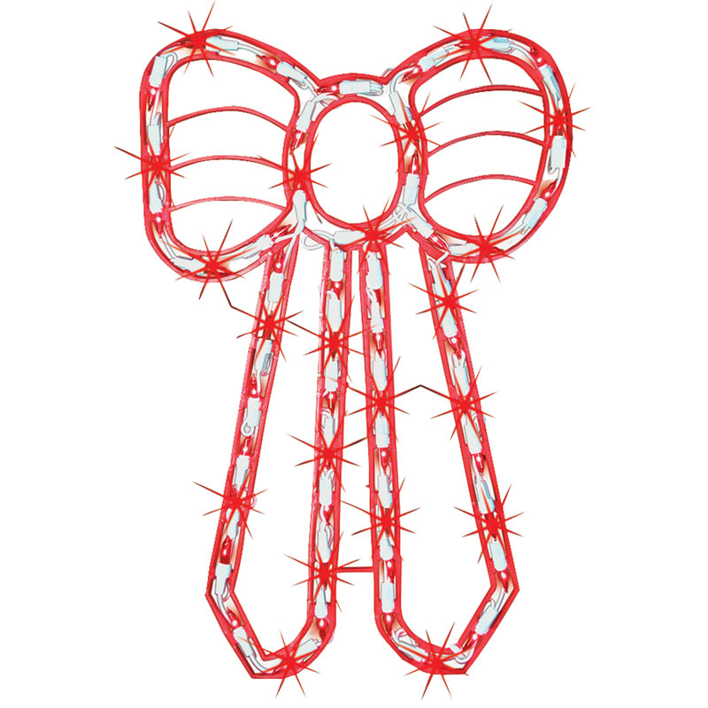 17.5" Bow Illuminated Window Decoration