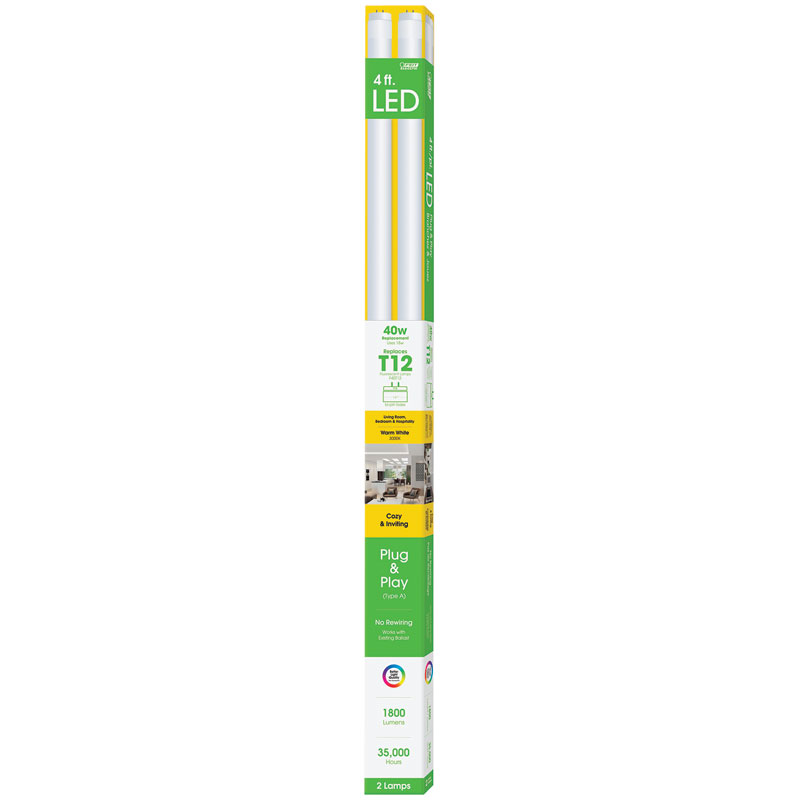 4' Feit Electric® LED T12 Bulbs, 2/Pk.