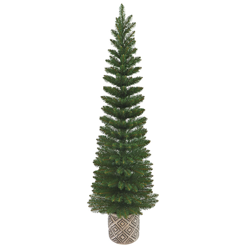 5' Celebrations Slim Color Changing LED Diamond Potted Entrance Tree