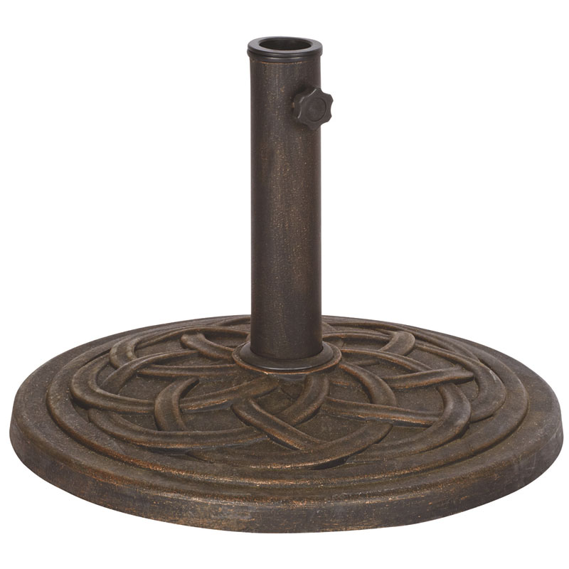 18" Metal Umbrella Base - Antique Bronze