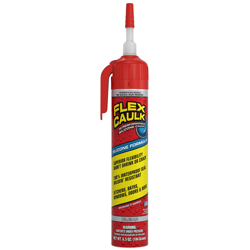 Flex Caulk® Clear Silicone All Purpose Caulk, 6.5 Oz.