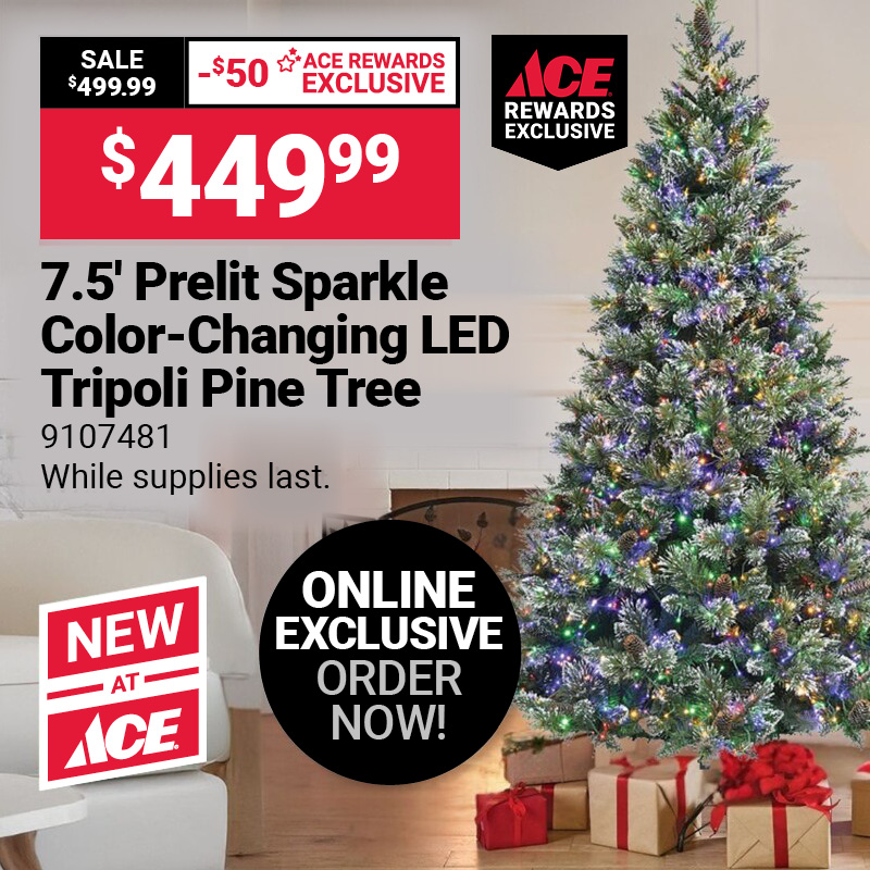 7.5' Prelit Color-Changing LED Tripoli Pine Tree