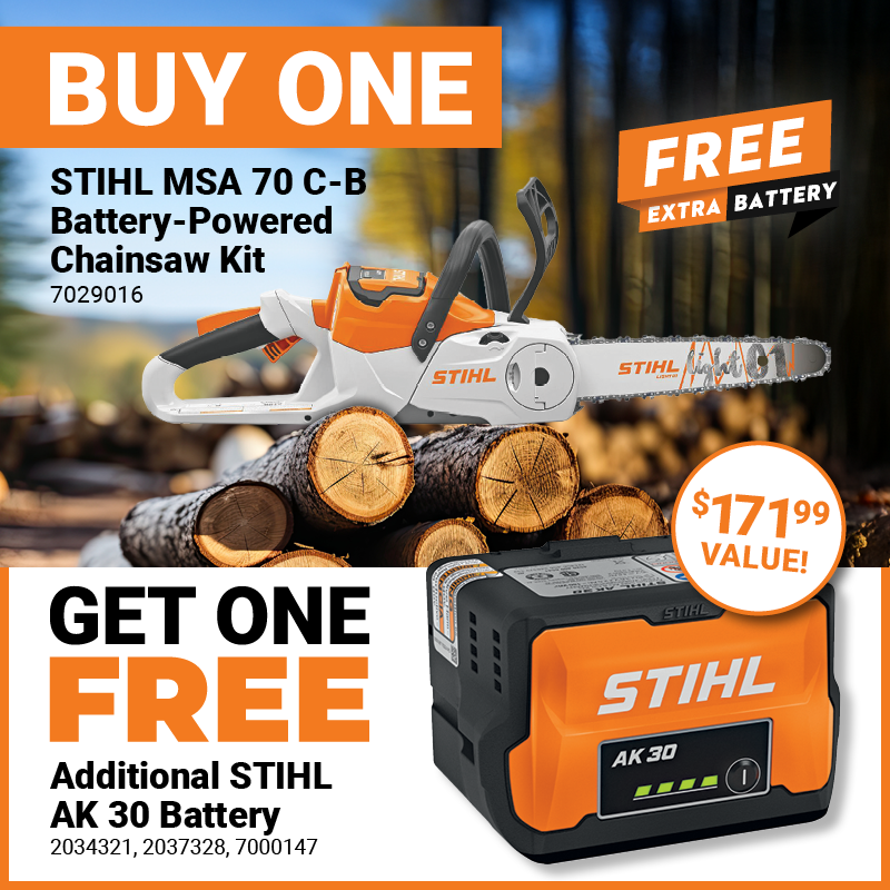 STIHL Buy This Chainsaw, Get One FREE Battery