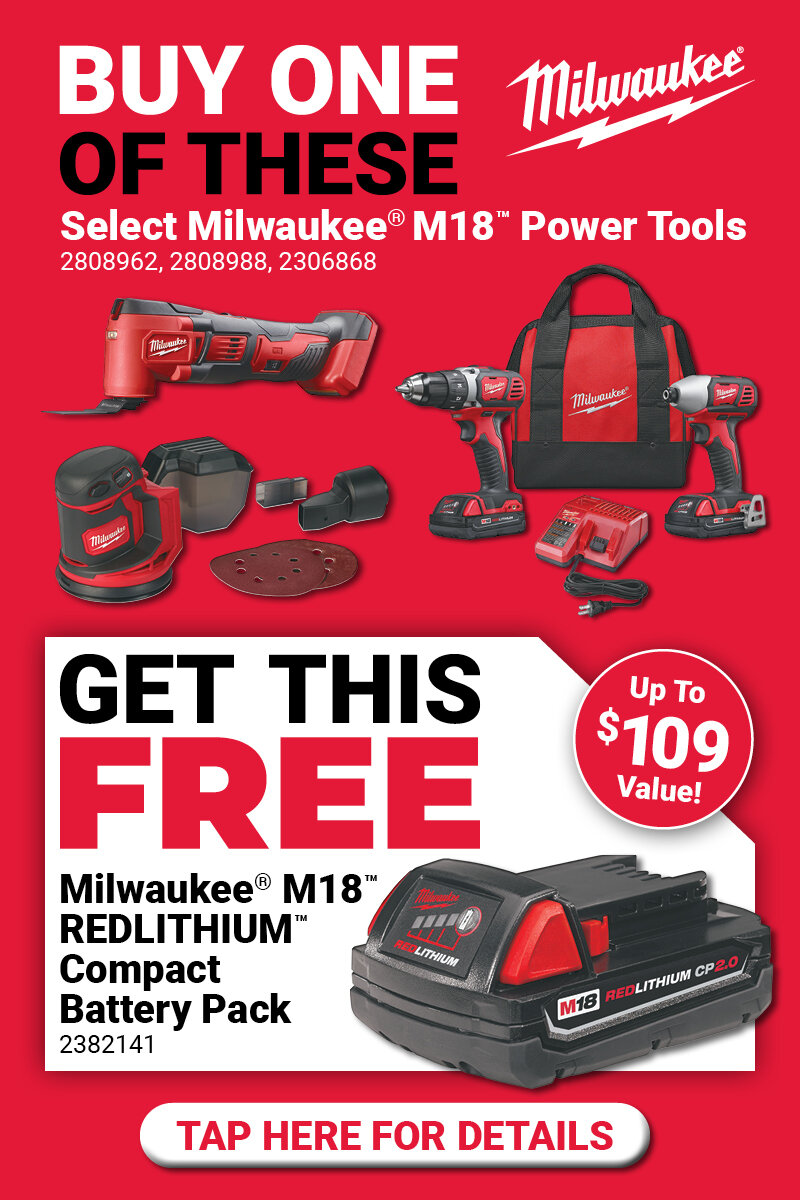 Milwaukee® Buy One of These Get This Battery FREE