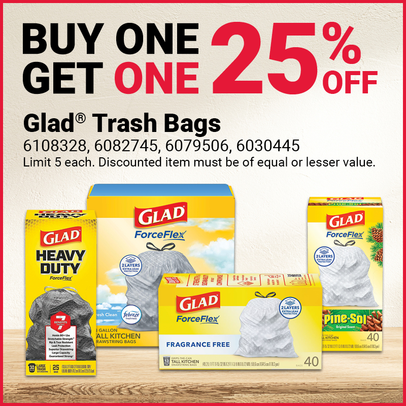 Select Glad® Trash Bags
