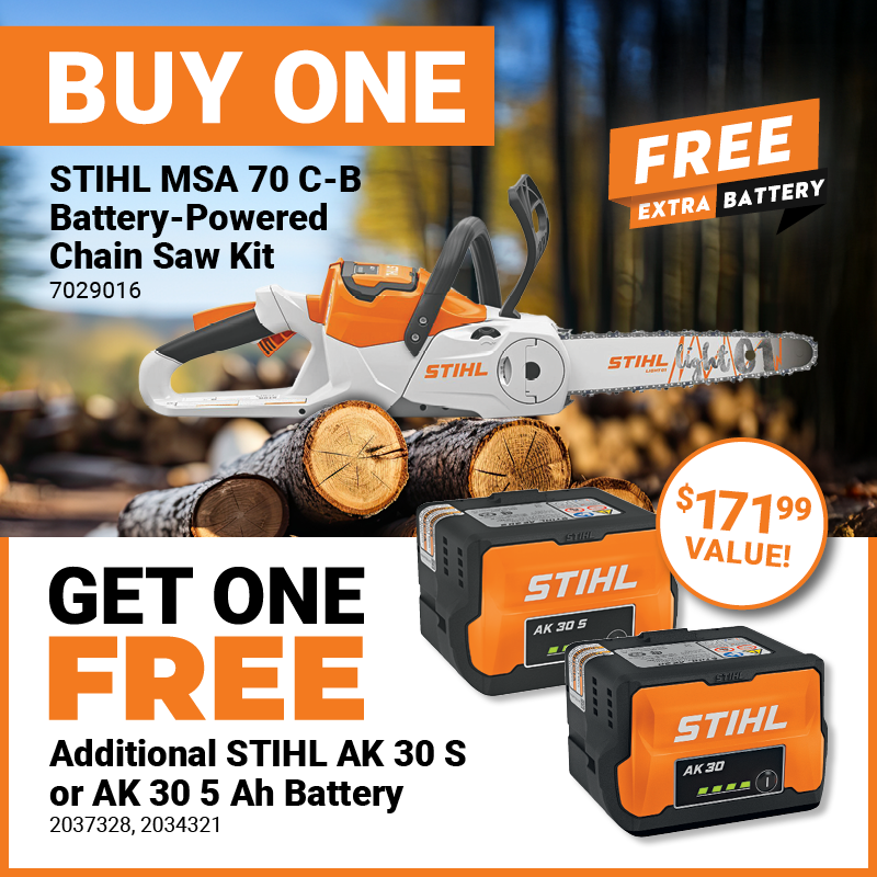 STIHL® MSA 70 C-B Chainsaw with FREE Battery Deal