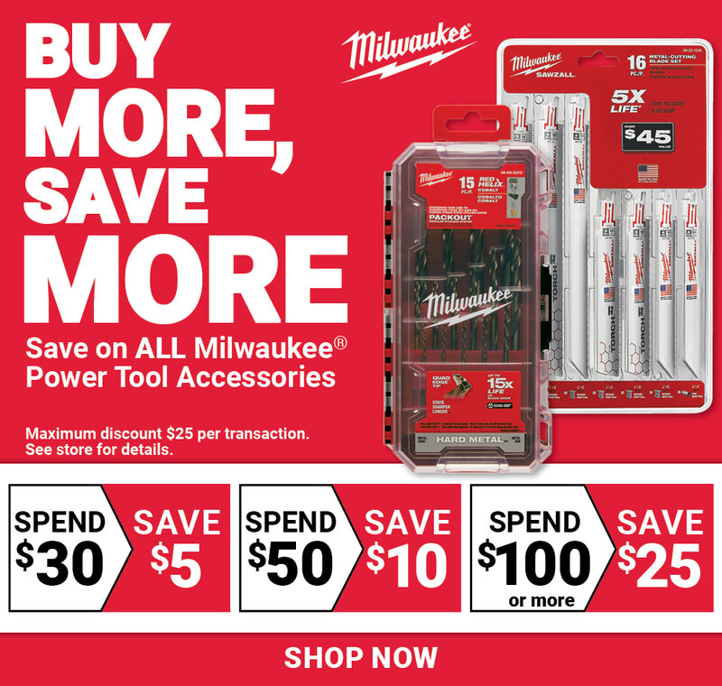 Save on All Milwaukee® Power Tool Accessories