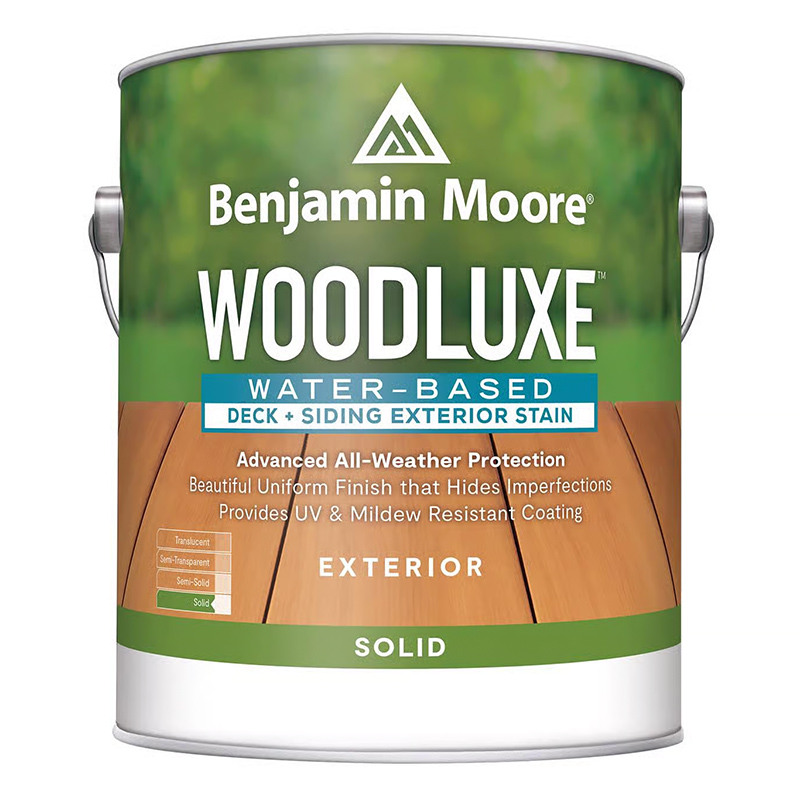 Benjamin Moore® Woodluxe® Solid Tintable Flat Base Deck + Siding Exterior Stain, 1 Gal.