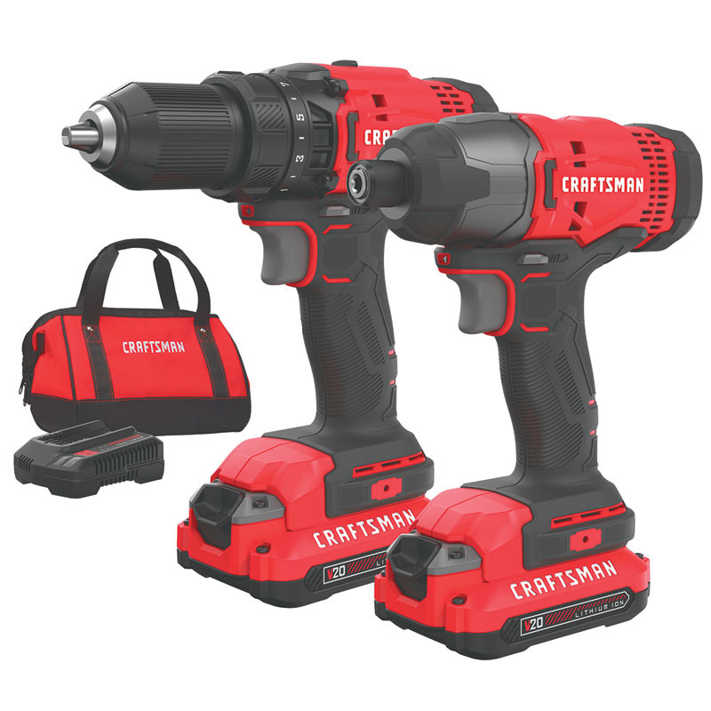 Craftsman® 20V MAX Lithium-Ion Drill/Driver & Impact Driver Combo Kit