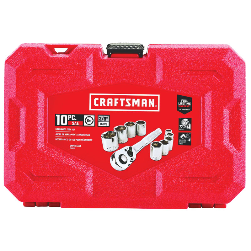 10 Pc. CRAFTSMAN®  3/8” Drive SAE Socket Wrench Set
