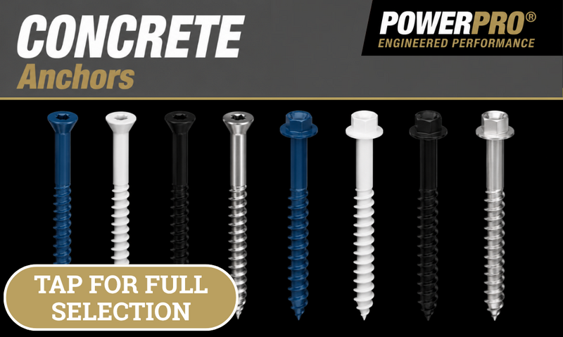 Concrete Screws Header- Power Pro