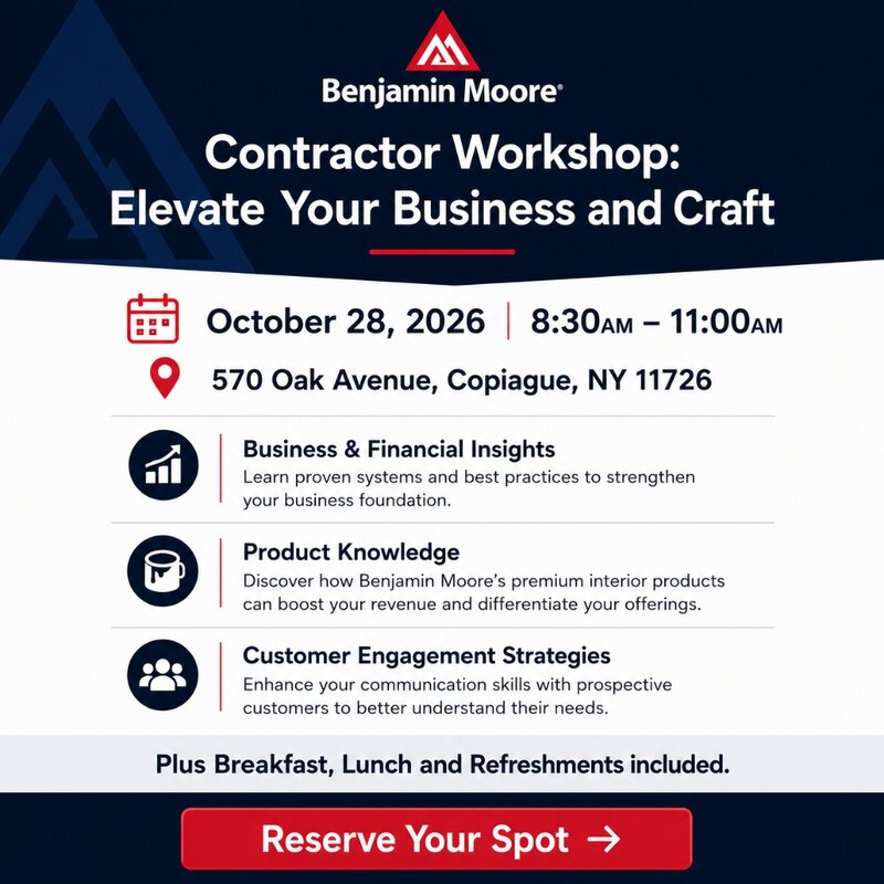 BEN MOORE CONTRACTOR WORKSHOP