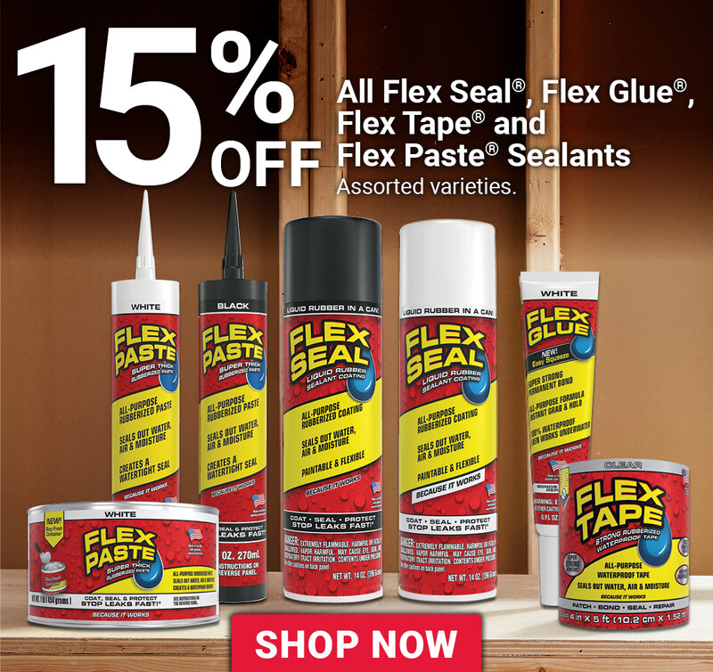 15% Off Flex Seal® Sealants