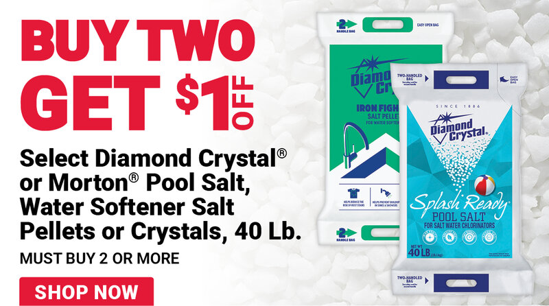 Diamond Crystal® or Morton® Pool Salt, Water Softener Salt Pellets or Crystals, 40Lb.