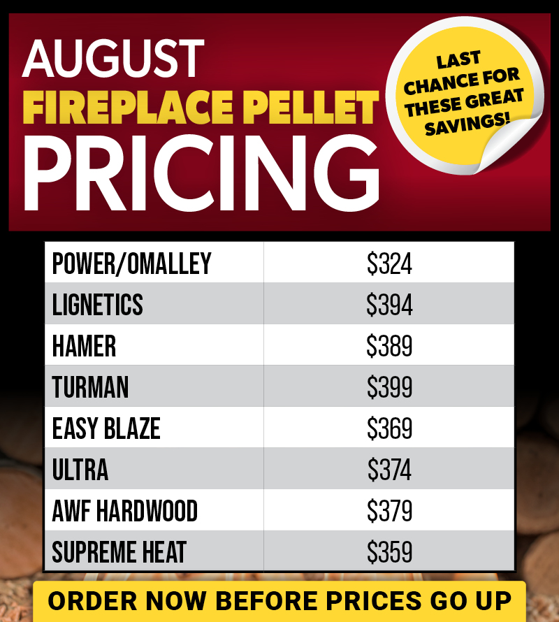 Monthly Pellet Pricing - MD/VA (August)