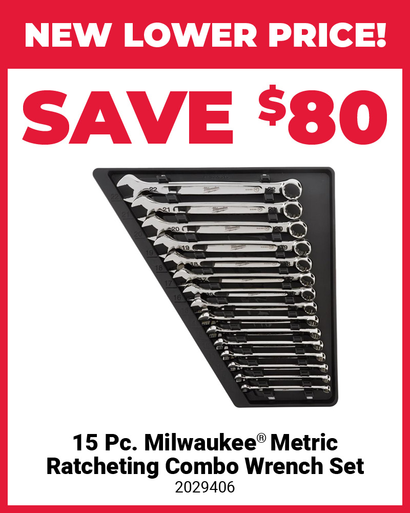 Milwaukee® Save $80 on Metric Wrench Set