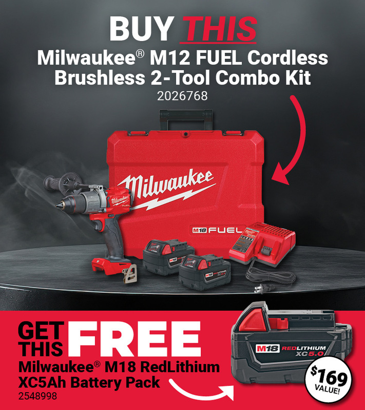 Milwaukee® Buy This Fuel Kit Get a Free Battery