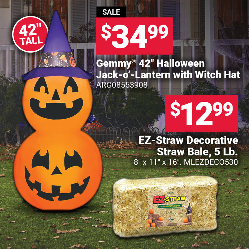 Gemmy Jack-o'-Laterns and EZ-Straw