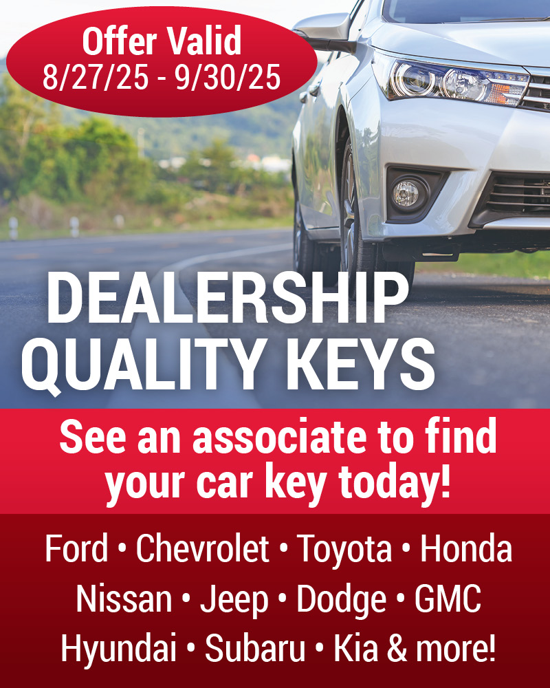 Dealership Quality Key Replication Promo