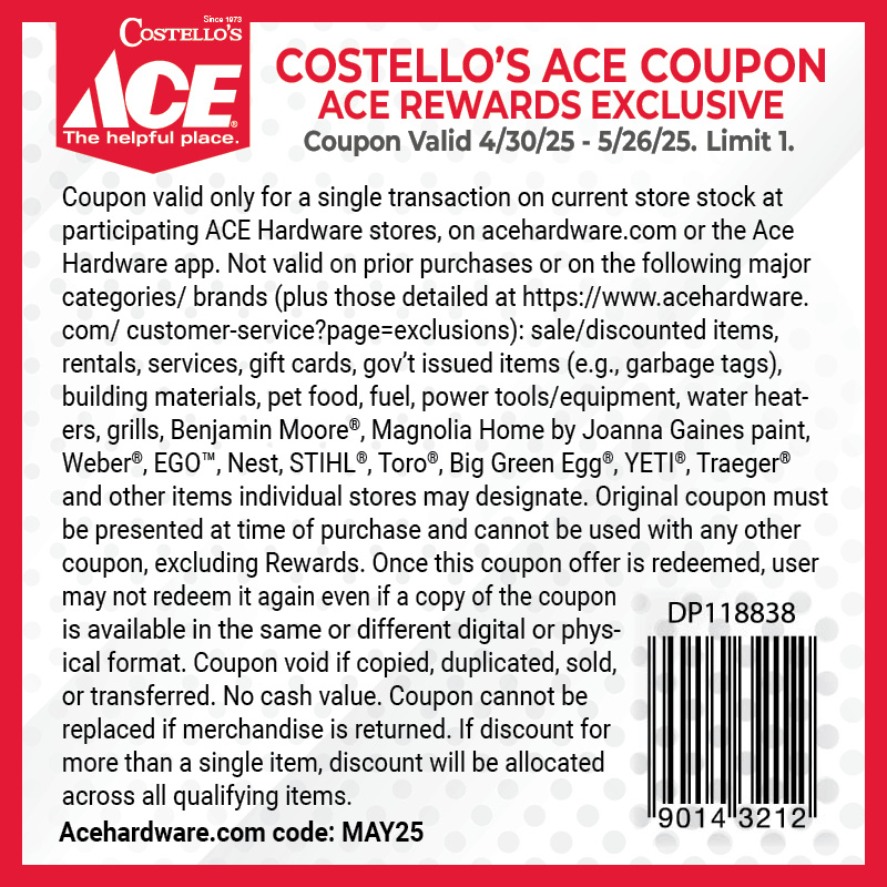 May Coupon Details