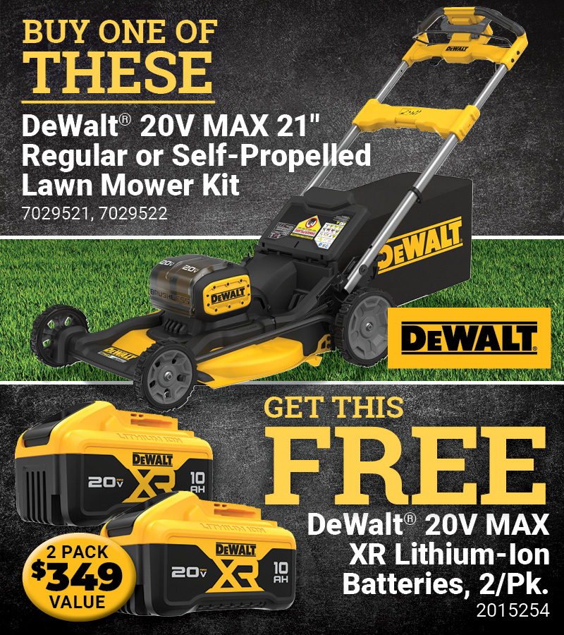 DeWalt® Max 21" Lawn Mower and Battery Deal