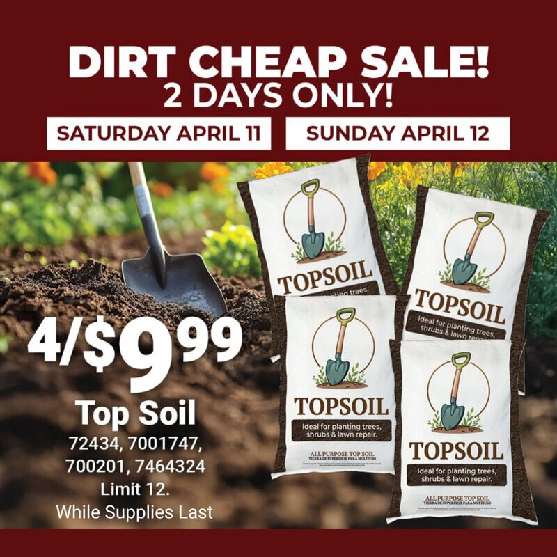 Dirt Cheap Sale - Top Soil