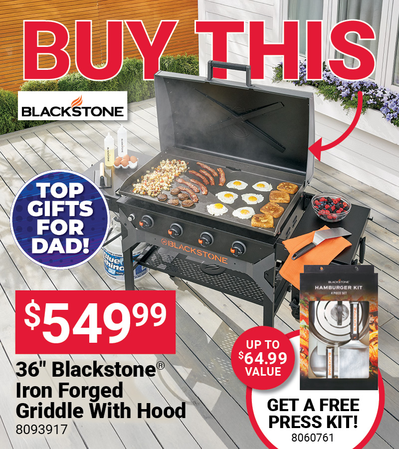 36" Blackstone® Griddle / Burger Press Kit Deal