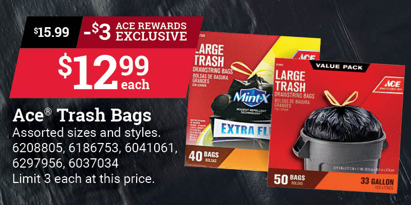 Select ACE® Trash Bags