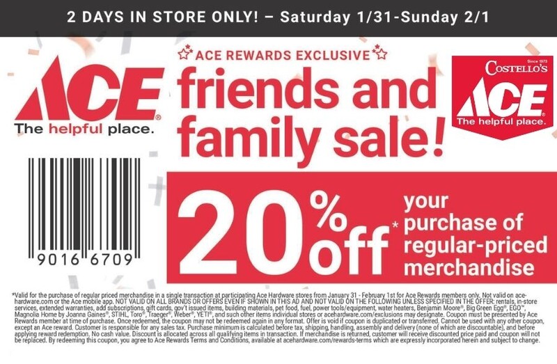 Friends and Family Event 