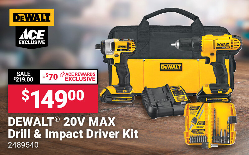 DEWALT® 20V MAX Drill & Impact Impact Driver Kit