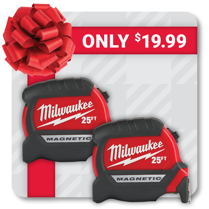 2/Pk. Milwaukee® Compact Magnetic Tape Measure