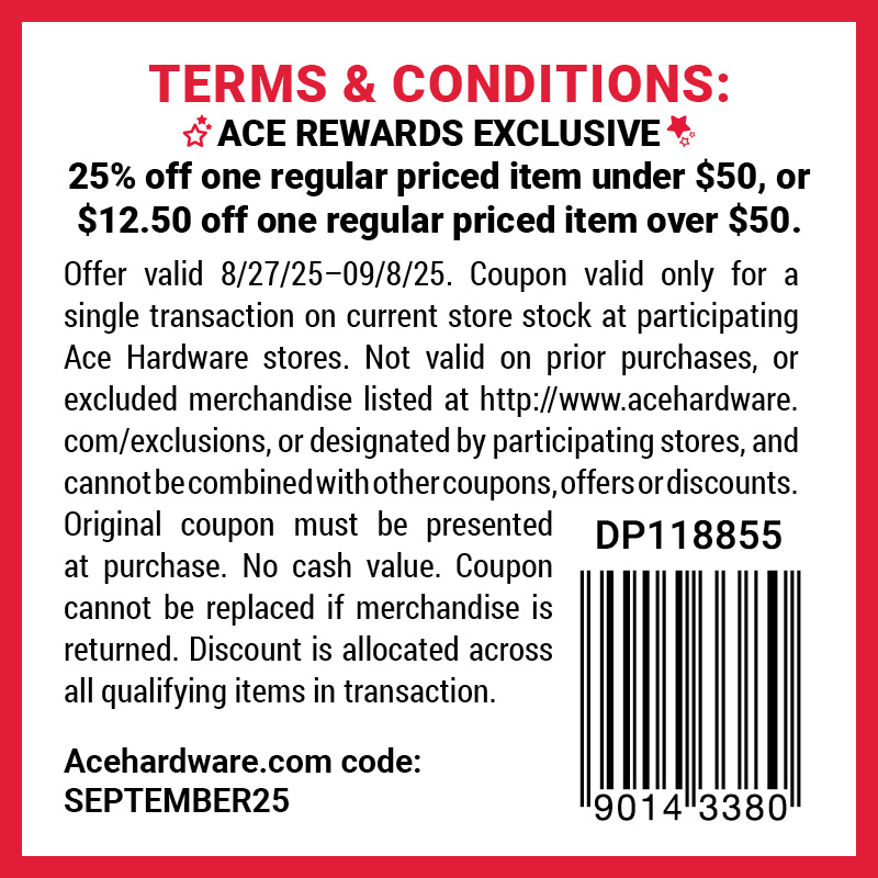 Labor Day Coupon Fine Print