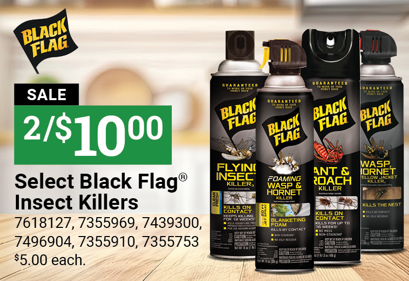 Select Black Flag® Insect Killer Sprays and Foams
