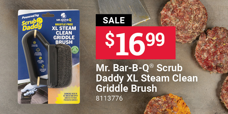 Mr. Bar-B-Q XL Steam Clean Griddle Brush - Half Feature
