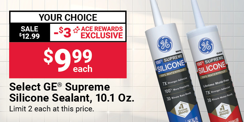 Select GE® Supreme Silicone Sealant, 10.1 Oz.