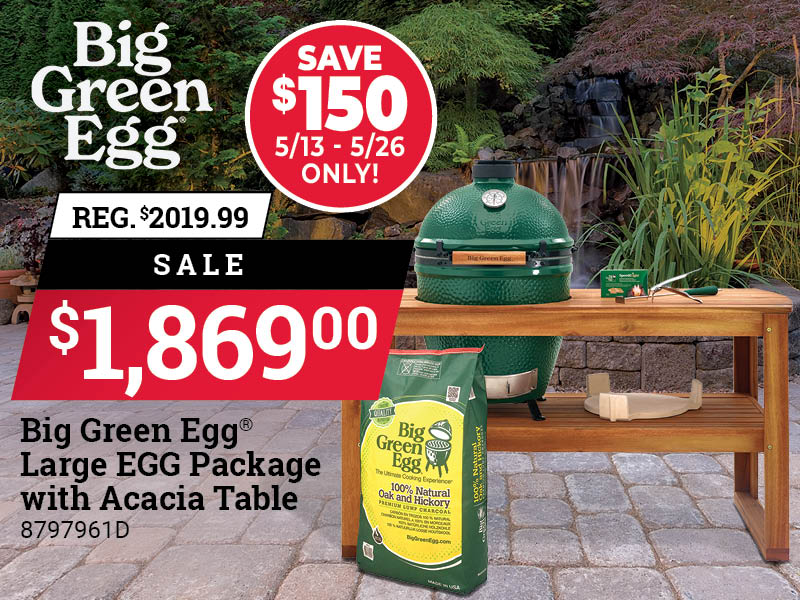 Big Green Egg® Large EGG Package with Acacia Table