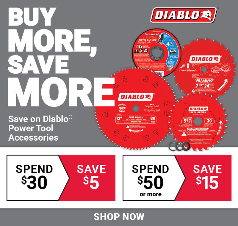 Save on Diablo® Power Tool Accessories