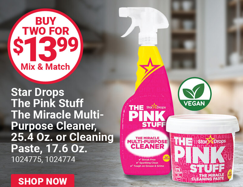 Star Drops The Pink Stuff The Miracle Multi-Purpose Cleaner, 25.4 Oz. or Cleaning Paste, 17.6 Oz. 