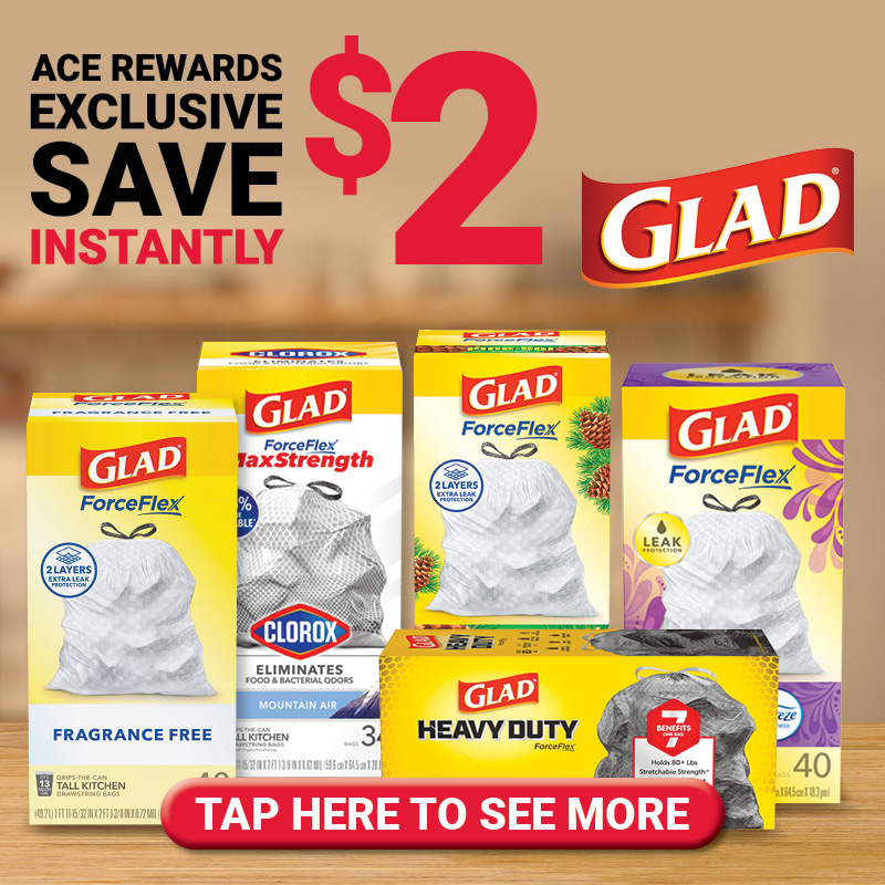 Select GLAD® Trash Bags