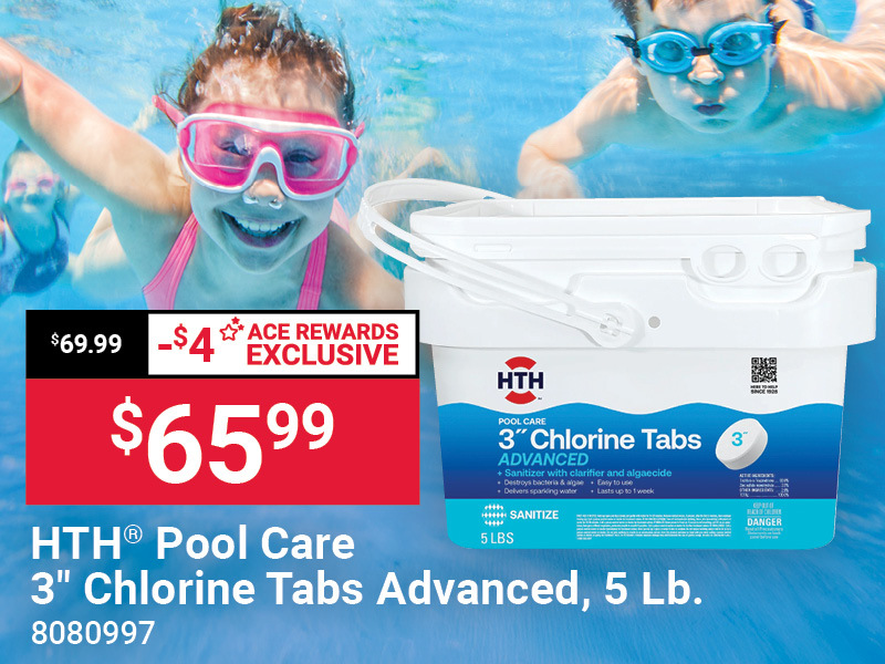 HTH® Pool Care 3" Chlorine Tabs Advanced, 5 Lb.