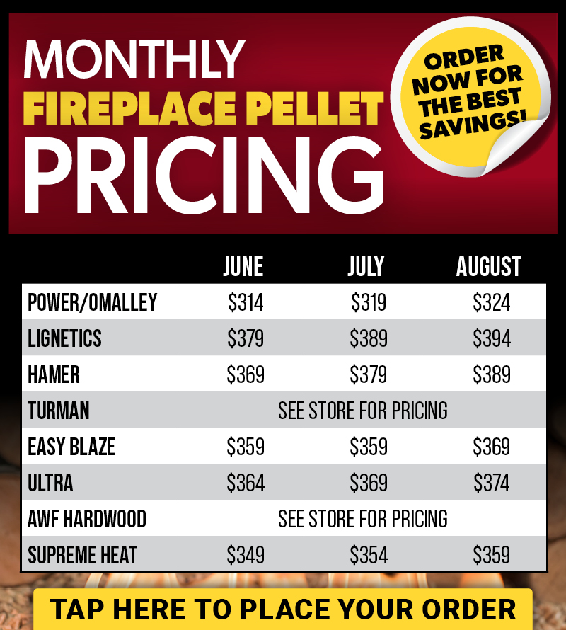 Monthly Pellet Pricing - MD/VA (June-August)