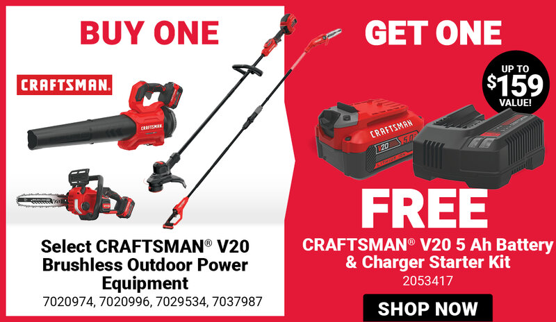 Select CRAFTSMAN® V20 Brushless Outdoor Power Equipment