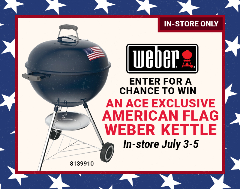 22" Weber Charcoal Grill Navy Red White