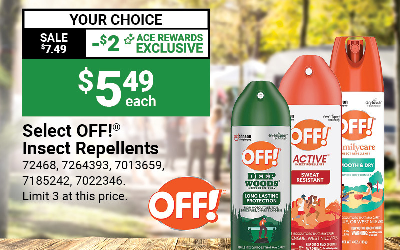 Select OFF!® Insect Repellents