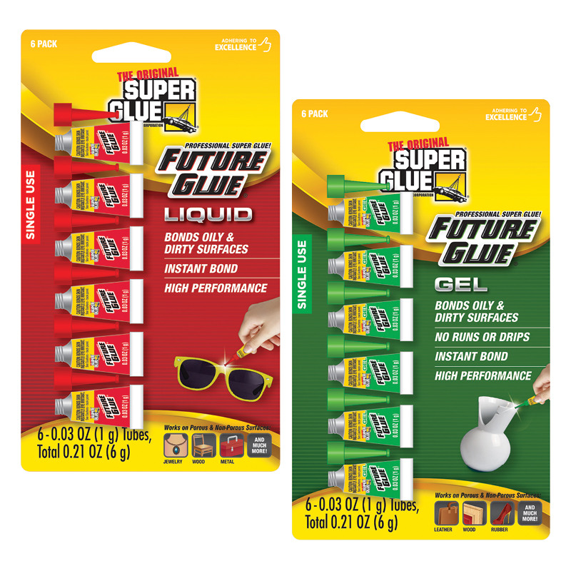 Super Glue® 6 Pk. Professional Future Glue, 1g Tubes