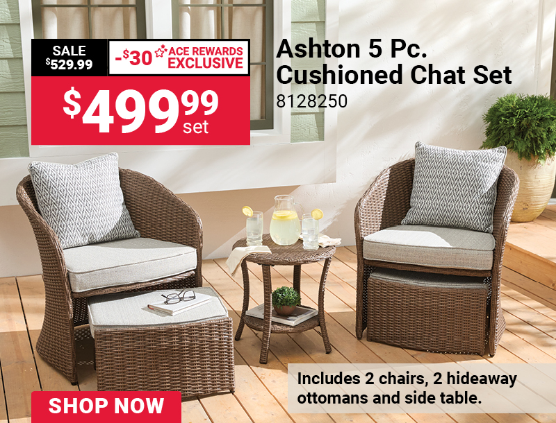Ashton 5 Pc. Cushioned Chat Set