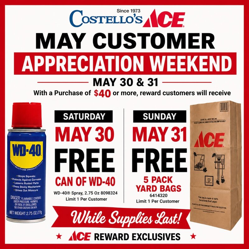 May Customer Appreciation Weekend