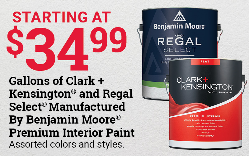 Gallons of Clark+Kensington® and Royal Premium Interior Paint